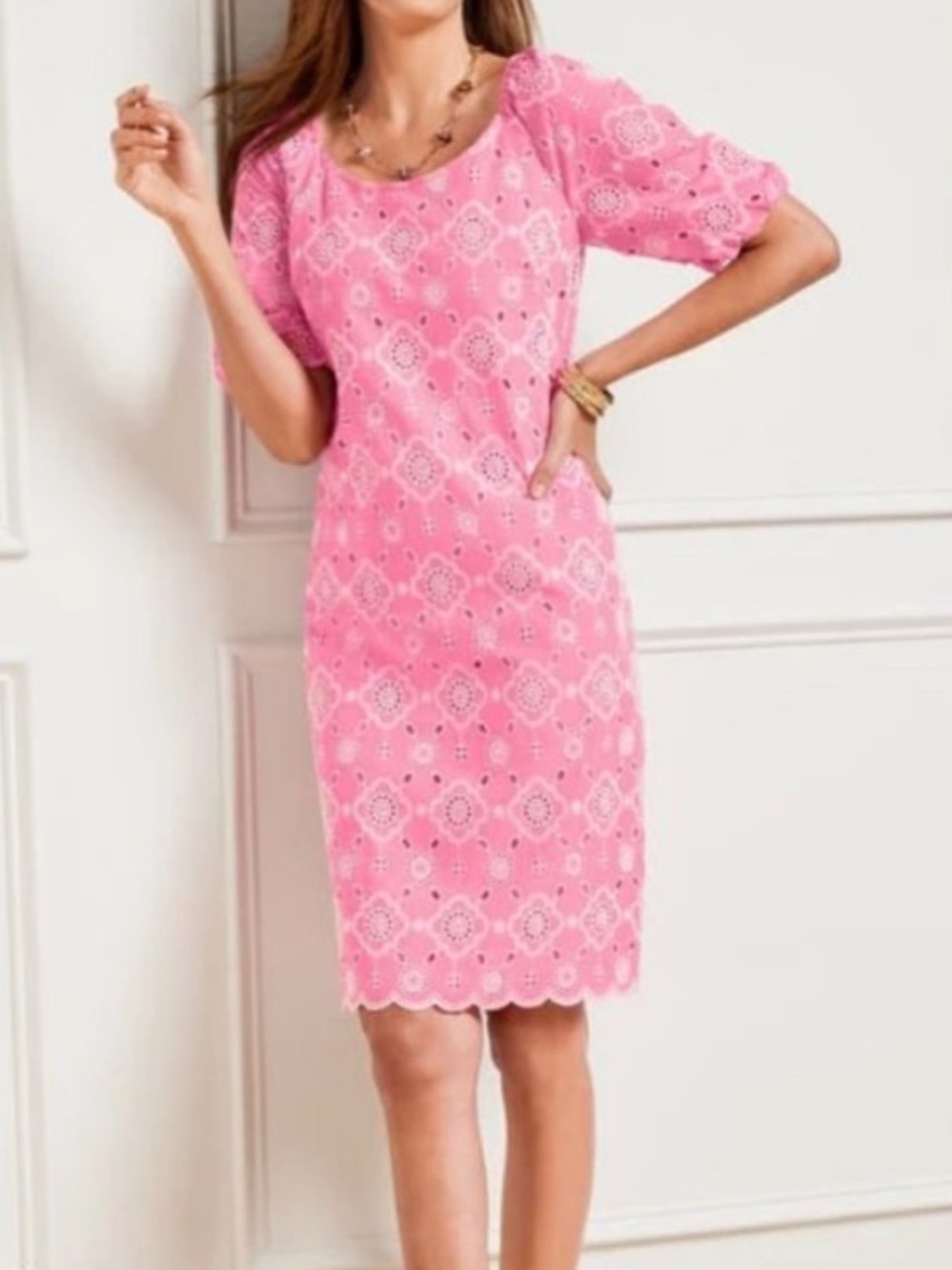 Women’s Pink Eyelet Dress Size 10